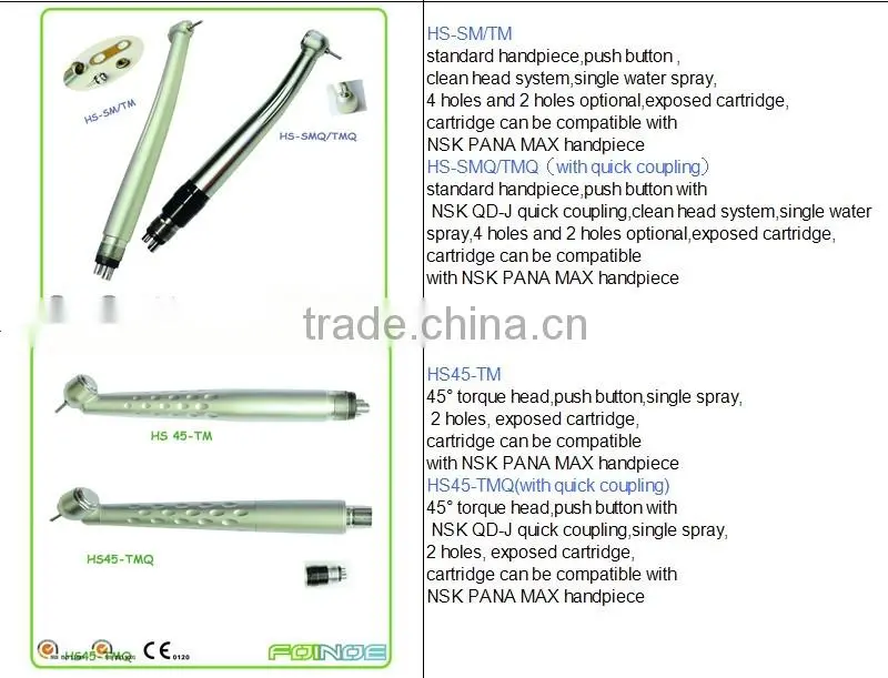Model: HS45-SQ CE Approved dental handpiece unit