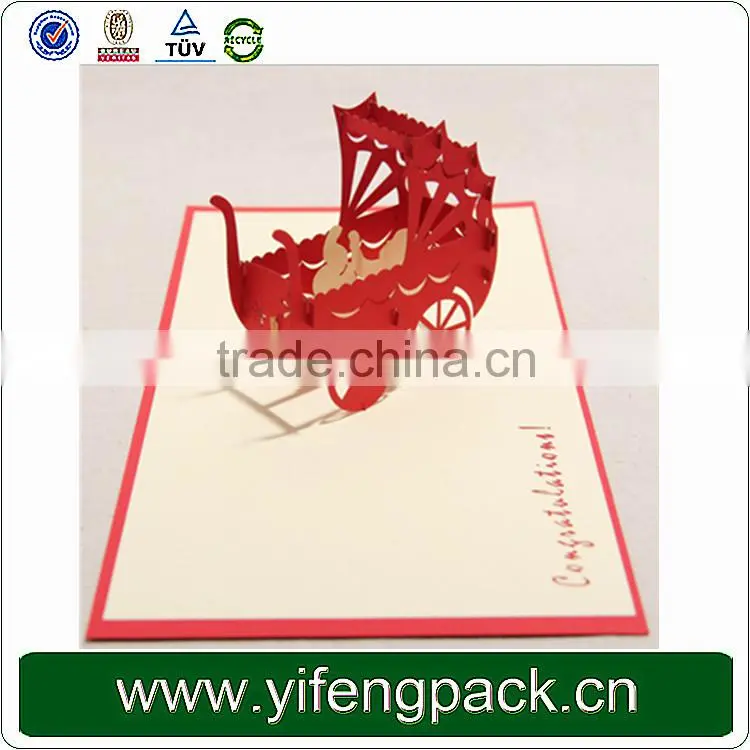 Wholesale birthday cake 3d pop up greeting card/pop up card