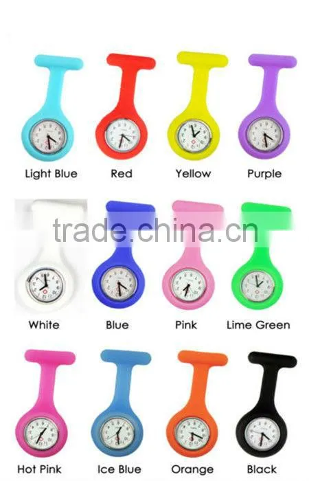 custom promotional silicone fashion style nurse watch