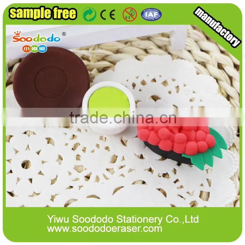 hot sale 3d food eraser cheap children stationery sets