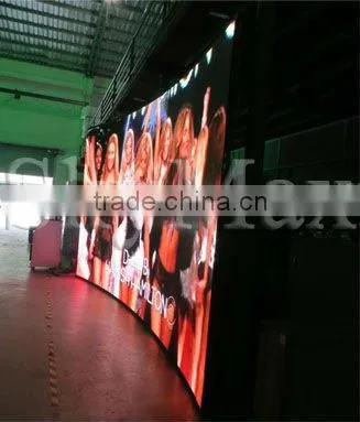 HuNan project 14.06 sqm P4 Indoor Curved Full Color curved display
