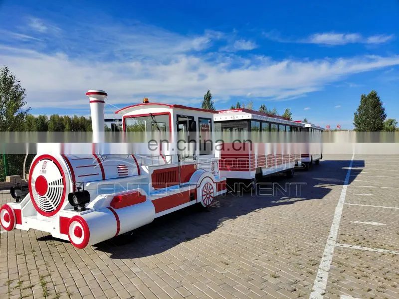 58 seats diesel type trackless train park tourist train without rail