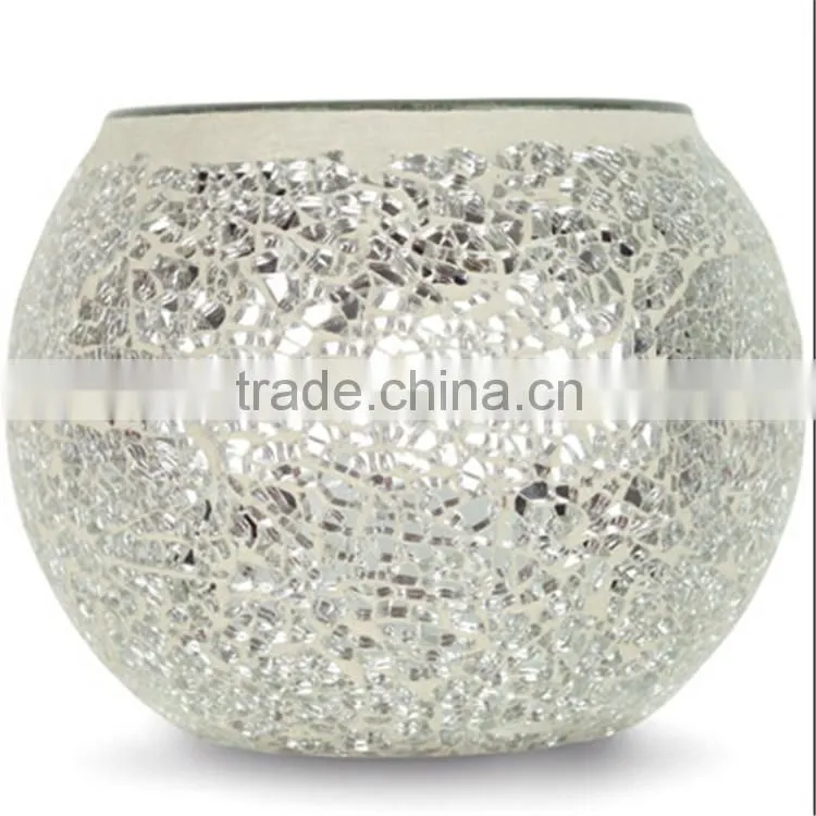 Handmade European style Mosaic Candle Holders Glass Candlestick & Romatic Candle Cup & Glass Vasw For Wedding Decoration