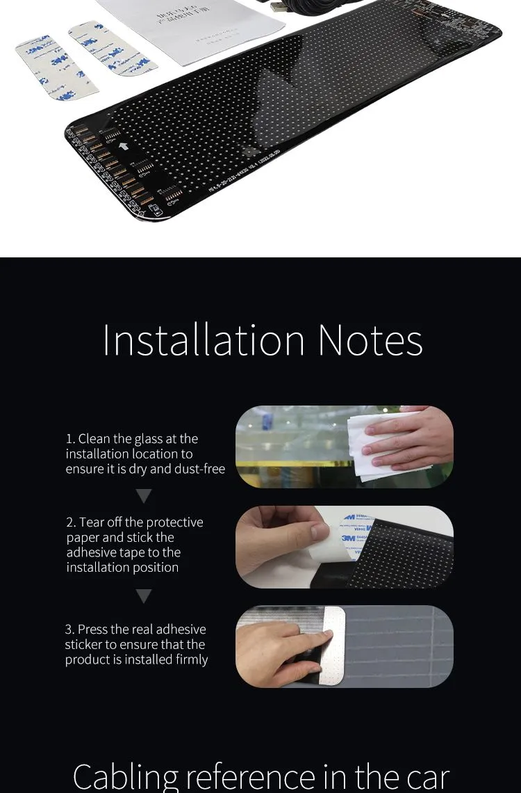 USB Scrolling Message IP65 LED Matrix Panel Light Digital Display Advertising Screen App-Controlled LED Car Sign Board