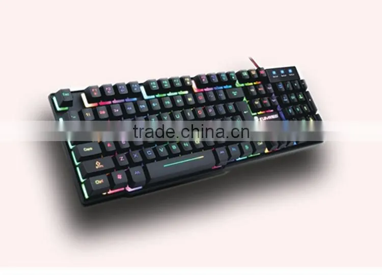 Manufacture Wired USB Mechanical Backlit Colorful USB Keyboard