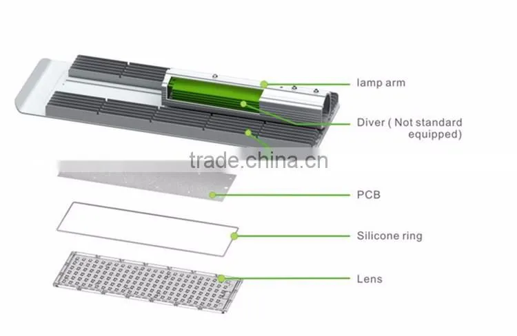 Outdoor aluminum street light fixtures IP67 design led outside street light