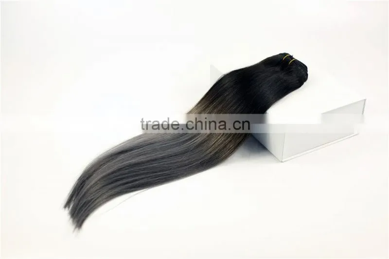 Virgin Asian ombre bundles two tone human hair weave