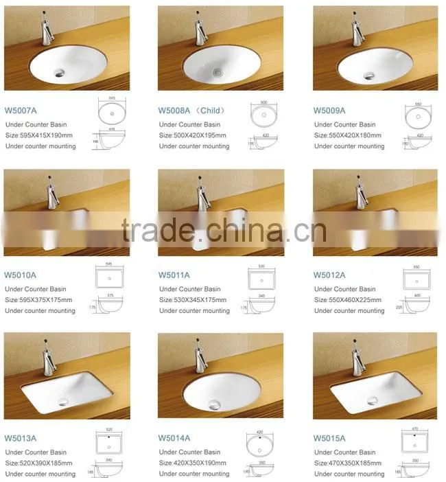Alibaba chinese ceramic oval under counter washing bath