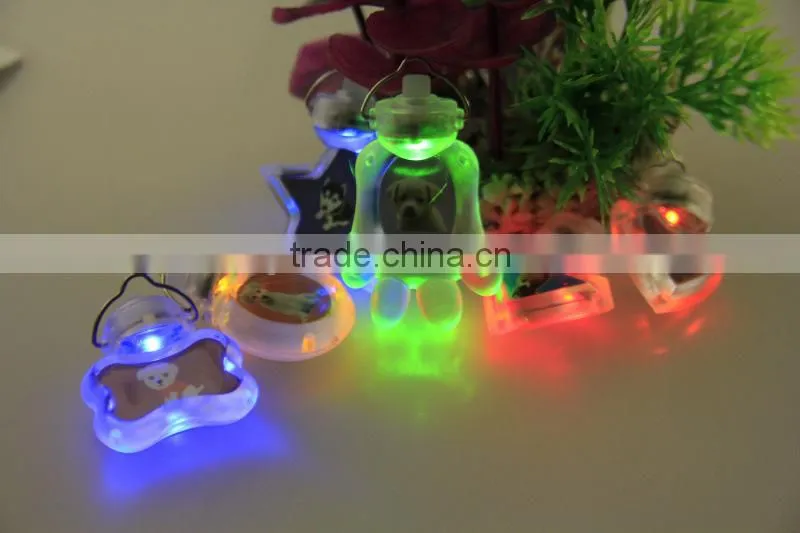 Mixed Wholesale 6 Styles 5 Colors Led Light Pet Pendant Dog Tag Pendant