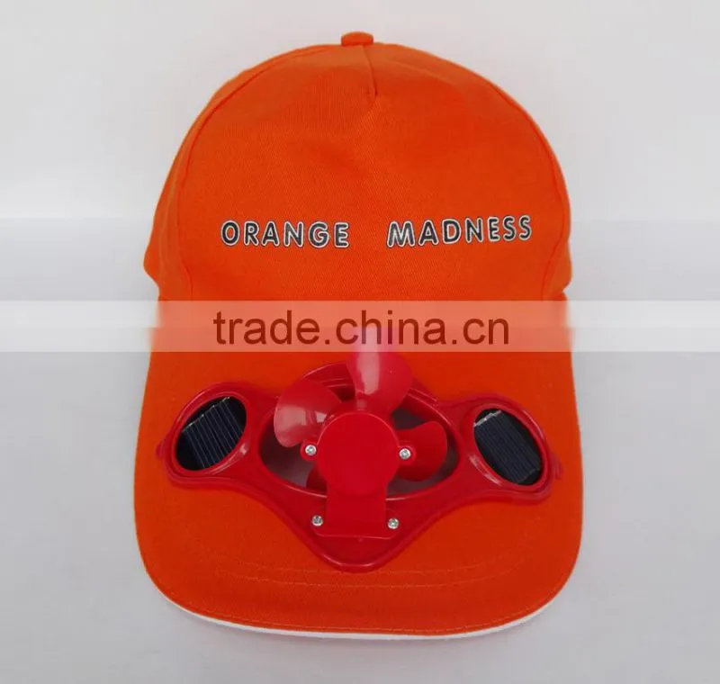 5 panel custom solar fan hat for summer