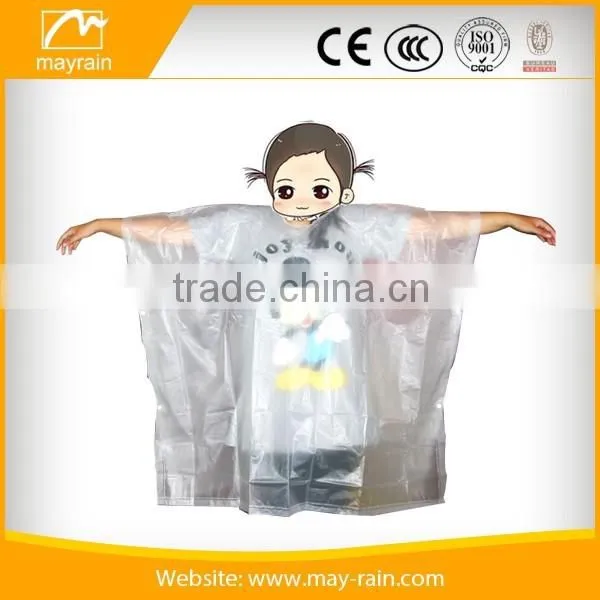 Adult Transparent Clear Plastic PVC Poncho