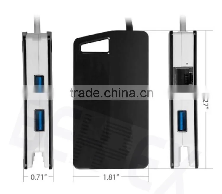 Box Shape Tablet USB Hub Travel Power Charger Adapter with 4 Port
