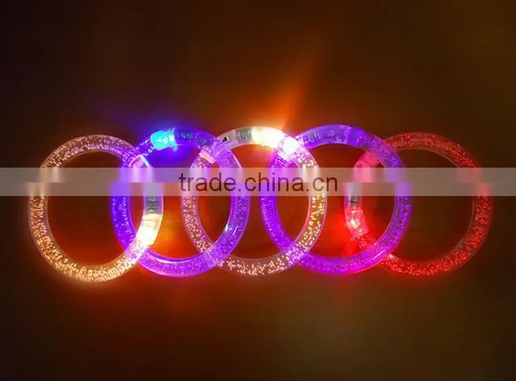 Cute!!! Soft Jelly Light Up LED Bracelets Bangle Wristband Party Favors For Children Kids Children'Day Christmas Wedding
