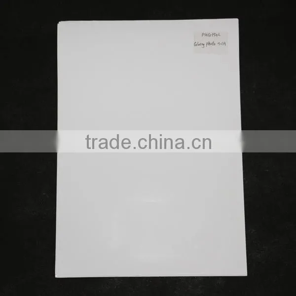 150gsm waterproof adhesive-backed a4 glossy photo paper for dye,pigment ink