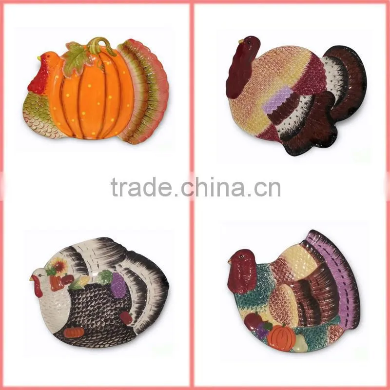 Wholesale ceramic turkey platter