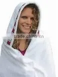 100%soft comfortable100% cotton beach hooded towel ponchos pattern for adult