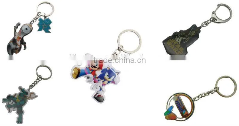 Custom Promotional 3D Rubber Soft PVC Key Ring Keychain