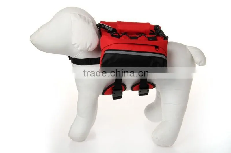 High-end Eco-friendly 1680D polyester dog saddle backpack bag, pet travel bag