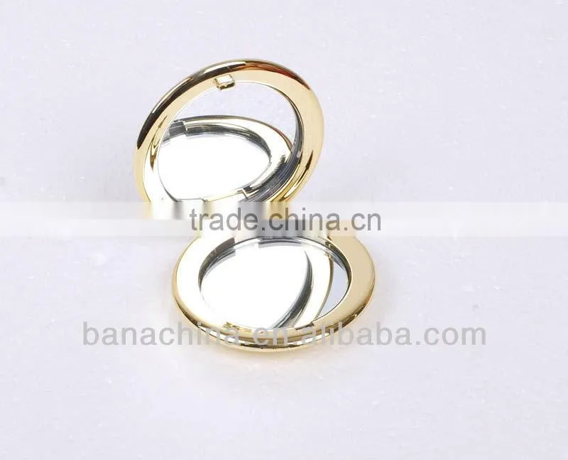 Sweet round plastic double side pocket mirror
