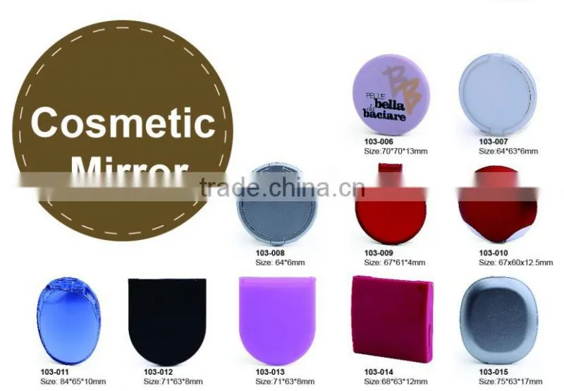 square double side diamond decorated travel mirror