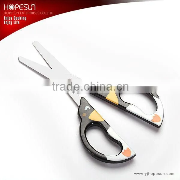 Transparent handle stainless steel office scissors
