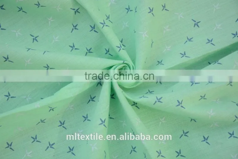 97%Cotton 3%Linen Printed shirt fabric