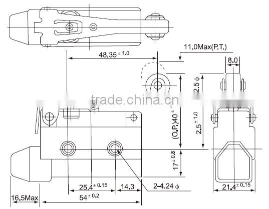 CNTD Innovation 2016 Waterproof Micro Switch IP40 250VAC 10A 250VDC 0.25A