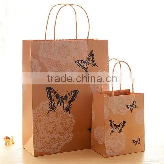Factory wholesale paper shopping bag kraft gift paper bag with low price