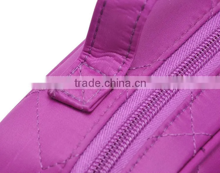 Nylon quilted cosmetic travel bag