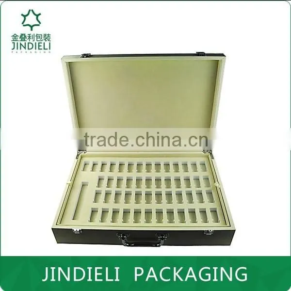 customized wooden leather packaging cosmetic set box