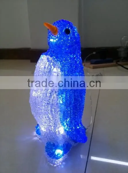 3D acrylic penguin motif LED christmas light