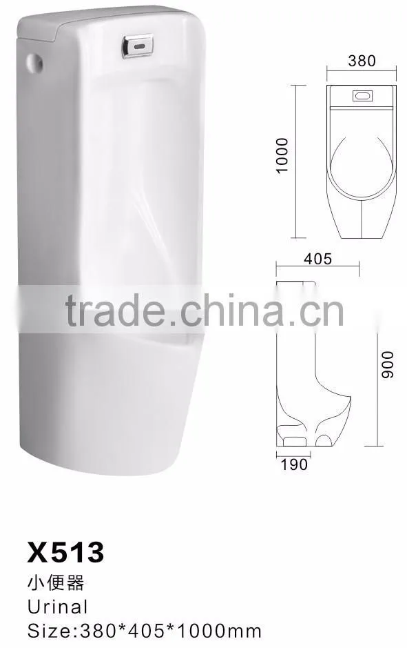 Public Used Sanitary Ware Ceramic Wall standing Flushing Urinal