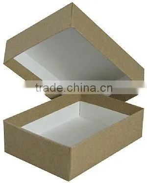 cheap custom kraft paper packaged box with lid from china supplier