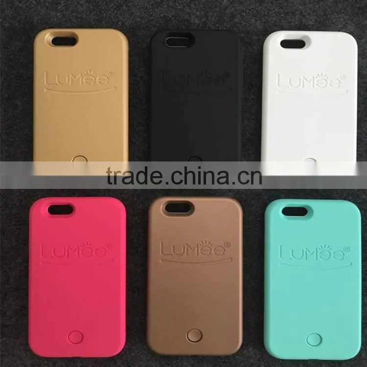 Fashion LED Light Iiuminated Selfie Case For Plastic Cover