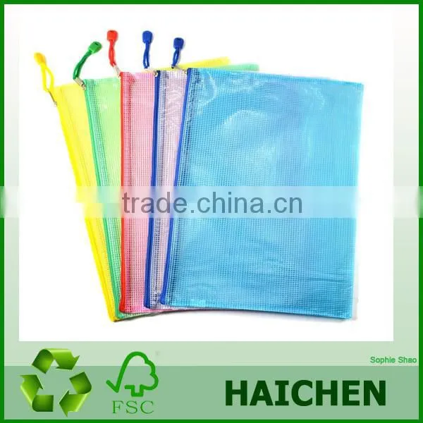 cheap colourful vinyl zipper file bags