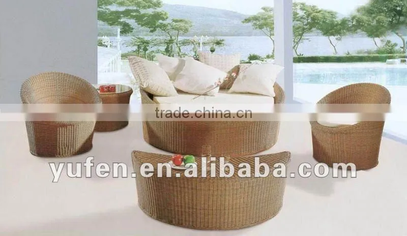 aluminium outdoor rattan day bed with canopy