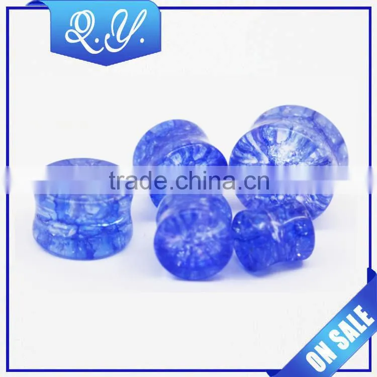 Charm Body Jewelry Transparent Stone Ear Expander Manufacture