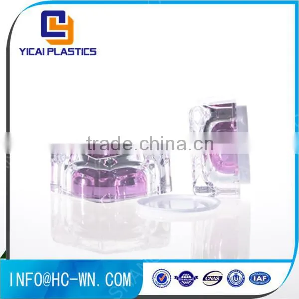 Colorful Biodegradable Silk Screen Printing Luxury Acrylic Cosmetic Jar, Arcylic Jar