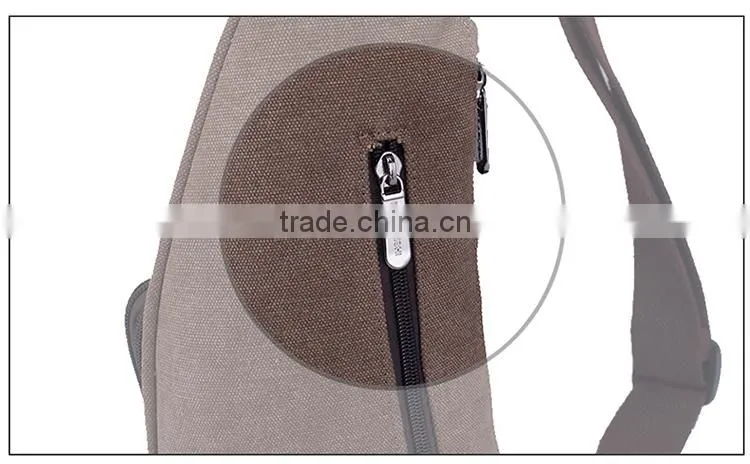Custom canvas messenger bag wholesale men chest bag