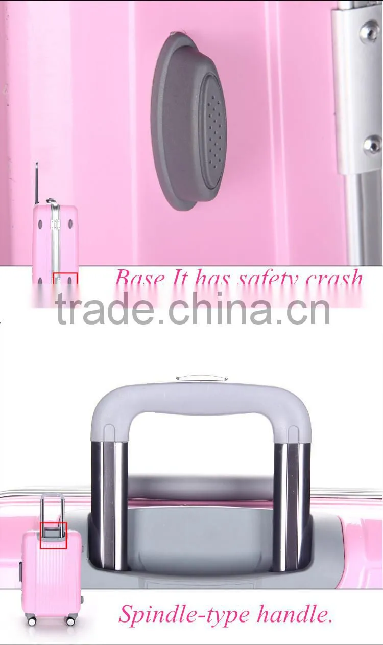 Colorful PC travel trolley hard shell luggage
