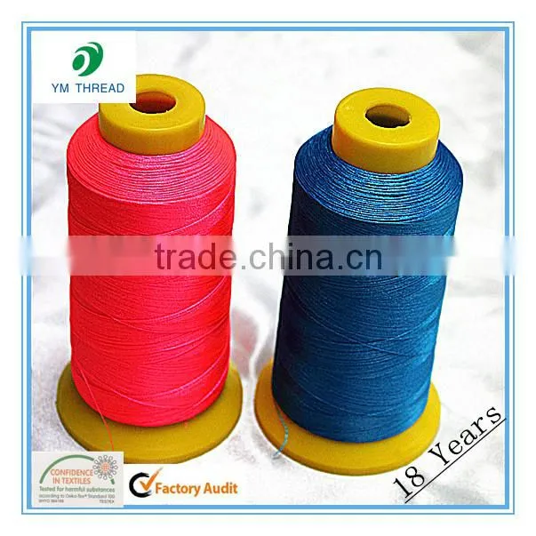 High tenacity 100 polyester sewing thread for furniture leather shoes