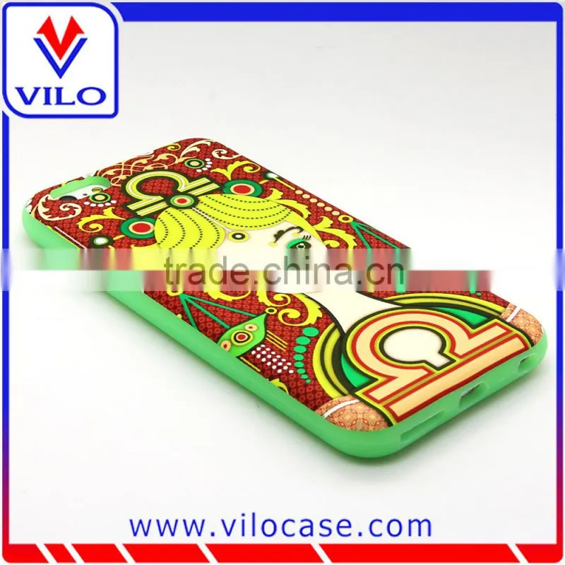 Silicone case for iphone with print texture