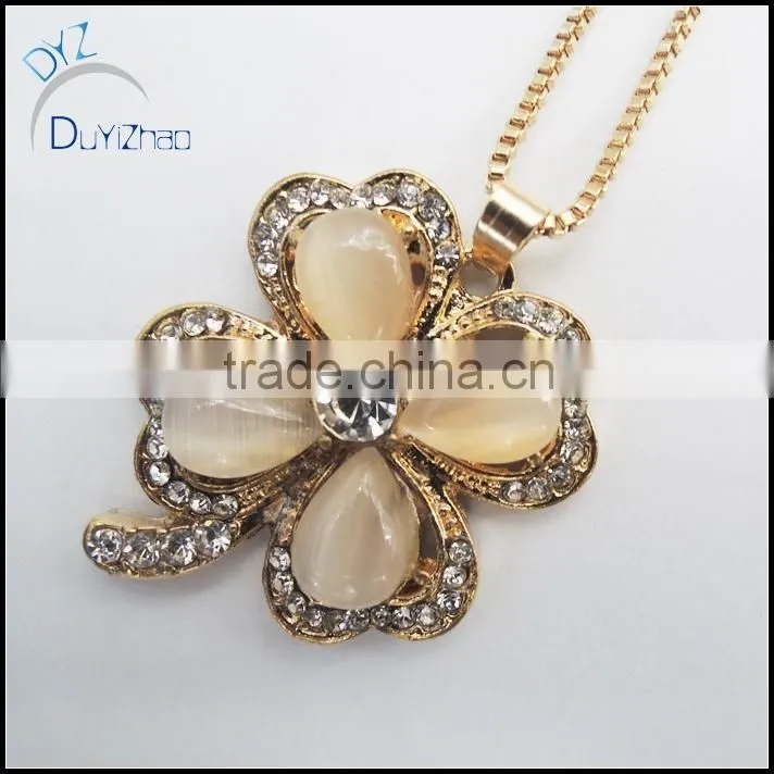 High quality flower charm pendant necklace