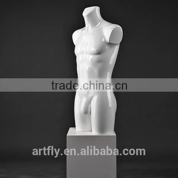 Fiberglass male torso for underware display