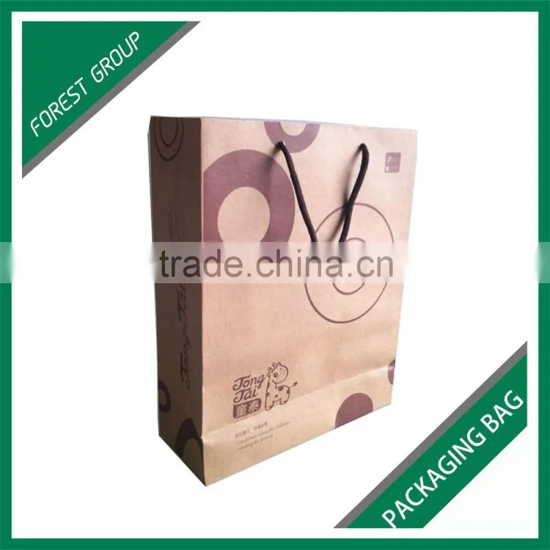 PANTONE COLOR PRINTED BROWN PAPER BAG FOR DOLL TOYS PACKAGING WHOLESALE