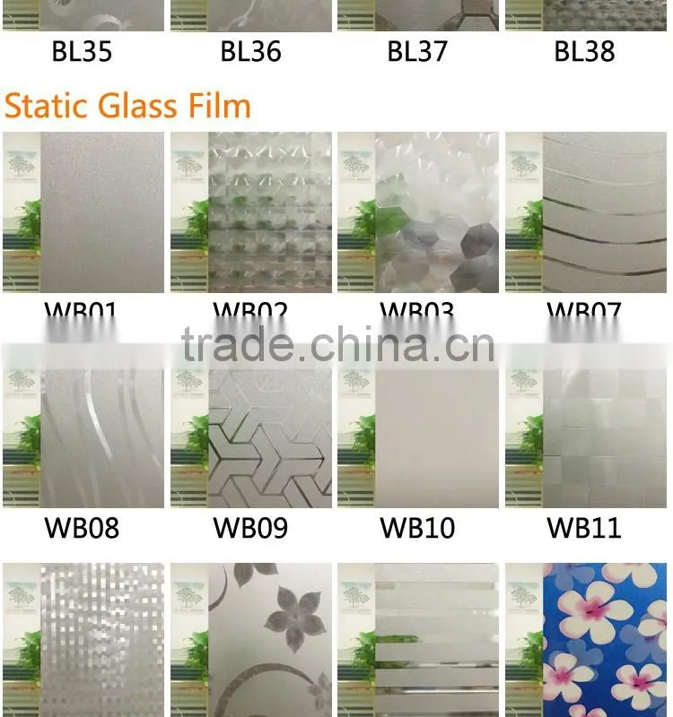 WB32 Smart Window Decoration Manufacturer PVC Static Glass Film