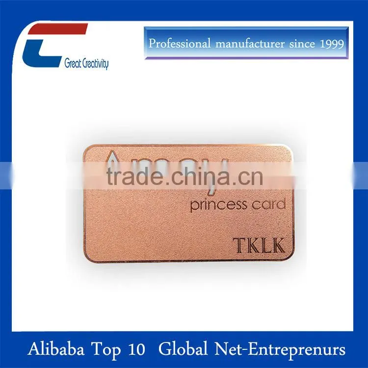 fashion design metal card steel credit card