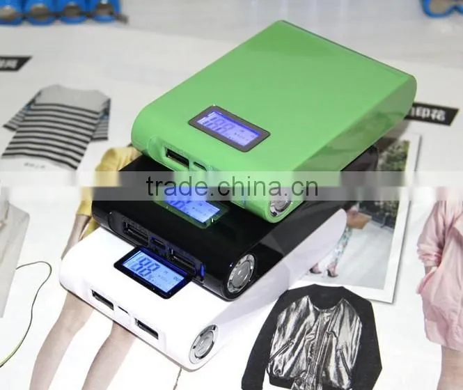 Power Bank 10000mAh External Battery Charger Dual USB Charger with Flashlight for Apple