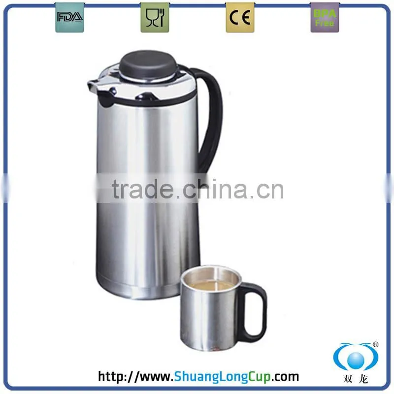 Modern design double wall stainless steel coffee pot