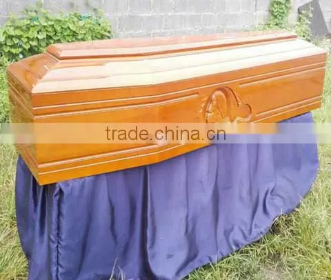 Mahogang material imported from US luxury solid wood funeral coffin casket
